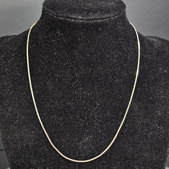 925 Silver Box 16" Necklace Stamped Italy MJI (Marilena Jewellery Import) - Picture 1 of 7